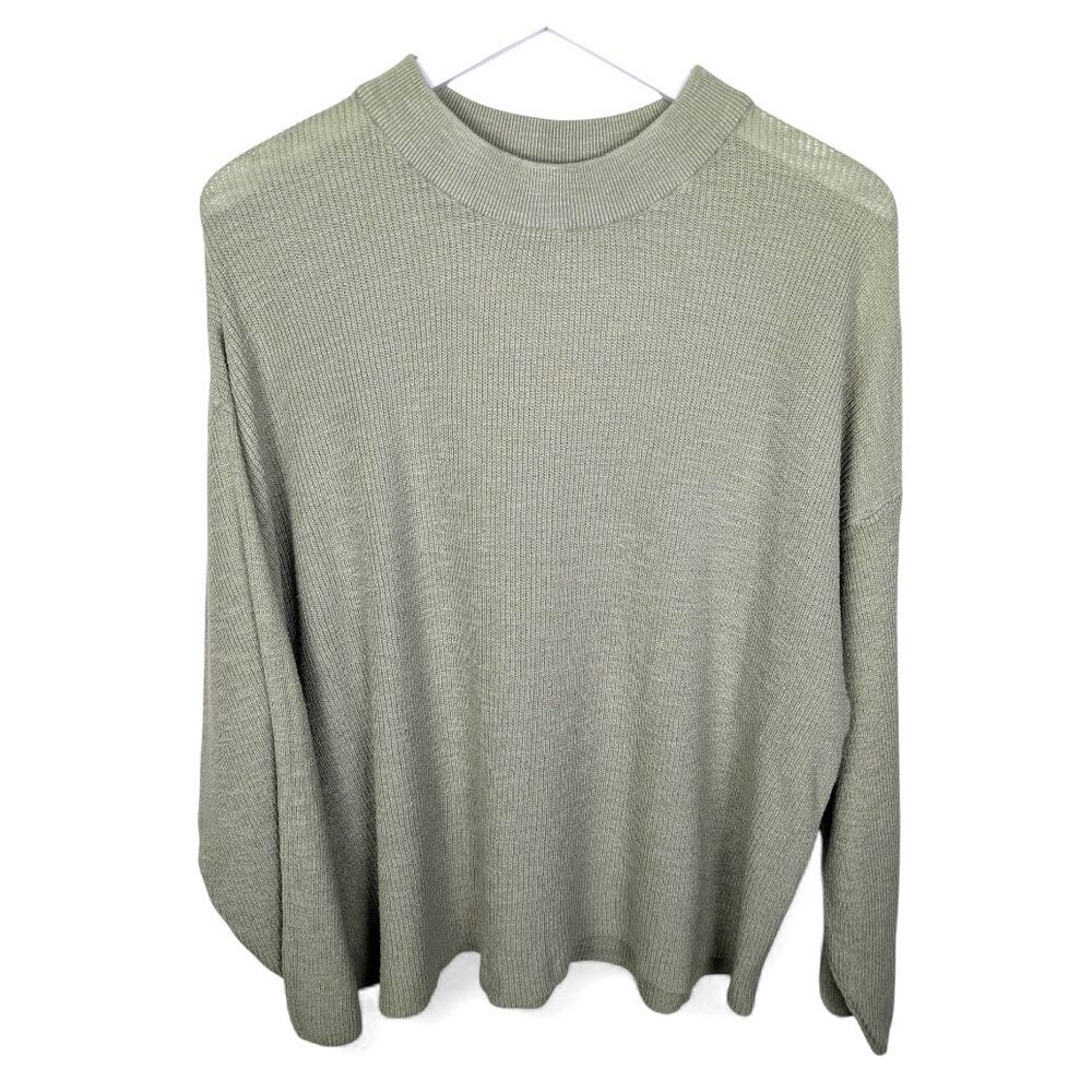 FP BEACH Free People Malibu Surf Beach Sweater Green Haze - Small - Picture 3 of 9